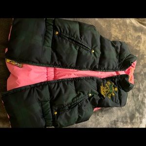 Reversible plaid kids vest